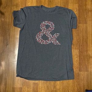 & t shirt the college of arts and sciences dark grey